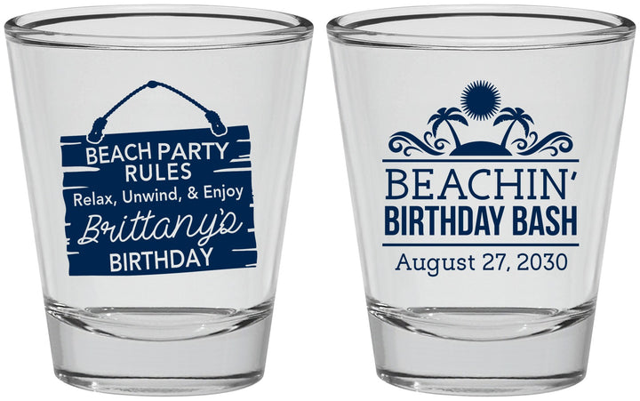 Personalized Birthday Shot Glasses - Beach | 20211