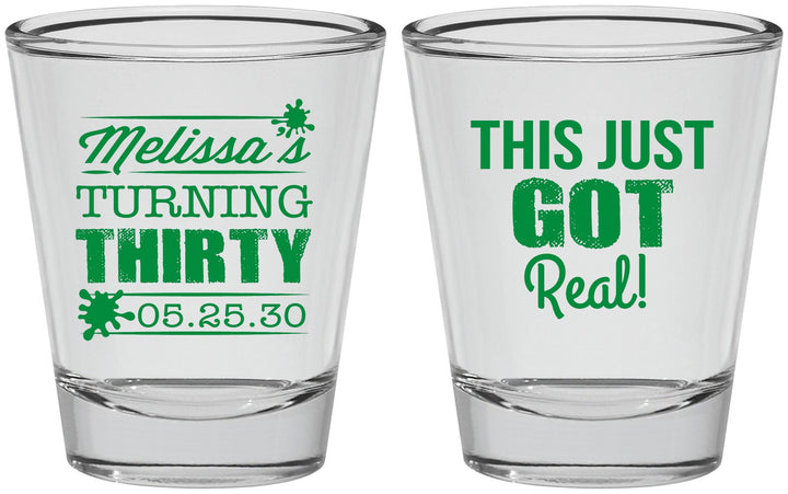 Personalized Birthday Shot Glasses - 30th | 20213