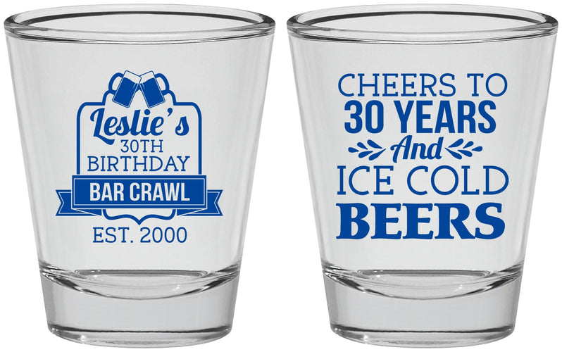 Personalized Birthday Shot Glasses - 30th | 20218
