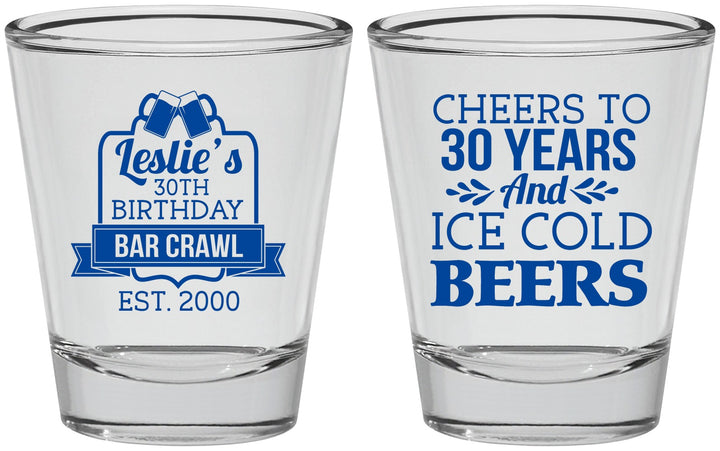 Personalized Birthday Shot Glasses - 30th | 20218