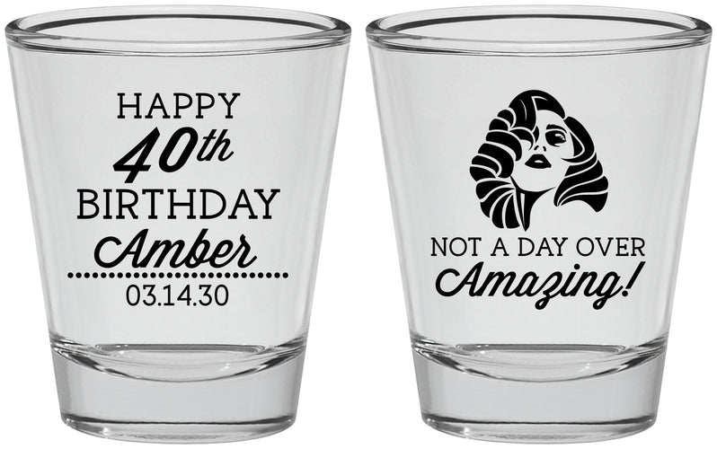 Personalized Birthday Shot Glasses - 40th | 20222