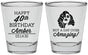 Personalized Birthday Shot Glasses - 40th | 20222