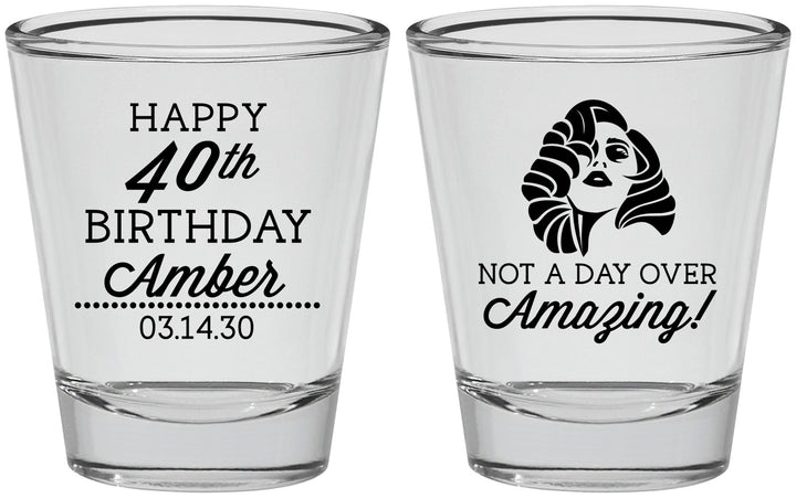 Personalized Birthday Shot Glasses - 40th | 20222
