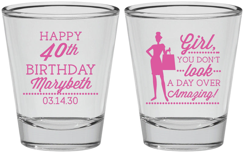 Personalized Birthday Shot Glasses - 40th | 20223