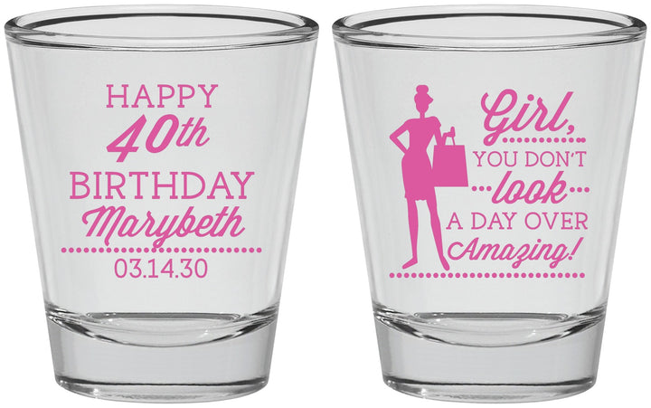 Personalized Birthday Shot Glasses - 40th | 20223