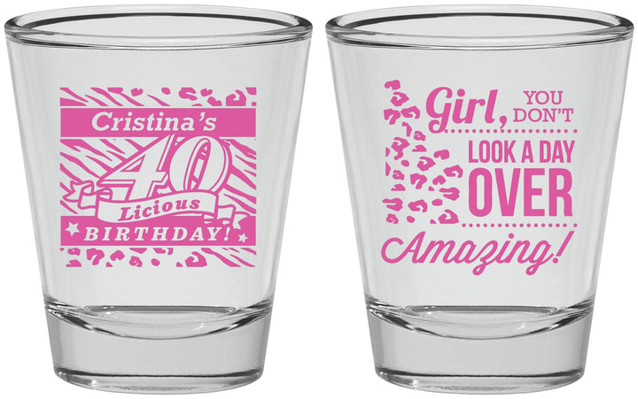 Personalized Birthday Shot Glasses - 40th | 20224
