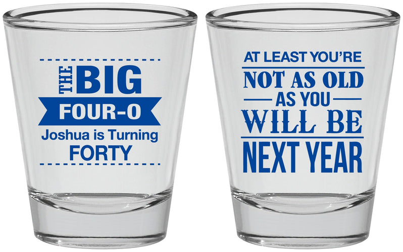 Personalized Birthday Shot Glasses - 40th | 20225