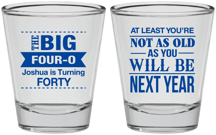 Personalized Birthday Shot Glasses - 40th | 20225