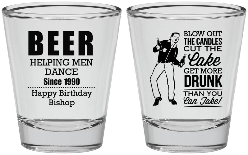 Personalized Birthday Shot Glasses - 40th | 20231