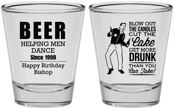 Personalized Birthday Shot Glasses - 40th | 20231