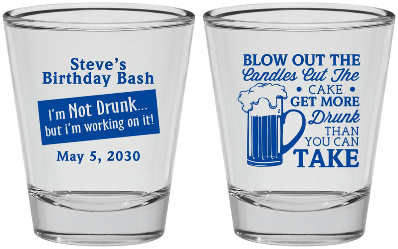 Personalized Birthday Shot Glasses - Beer Drunk | 20232