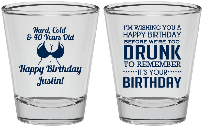 Personalized Birthday Shot Glasses - 40th | 20237