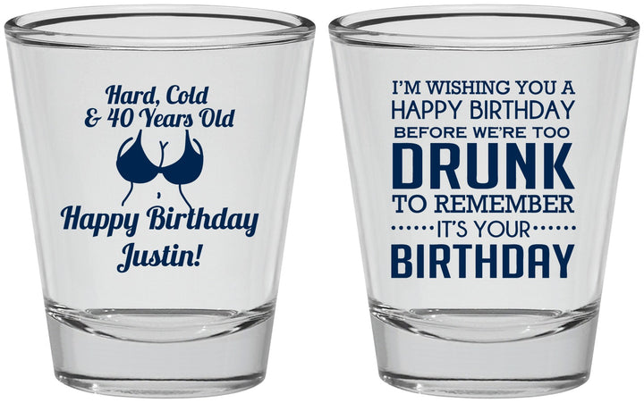 Personalized Birthday Shot Glasses - 40th | 20237