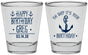Personalized Birthday Shot Glasses - Oh Ship Nautical | 20238