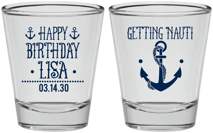 Personalized Birthday Shot Glasses - Getting Nauti | 20239