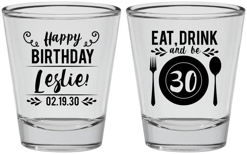 Personalized Birthday Shot Glasses - 30th | 20240