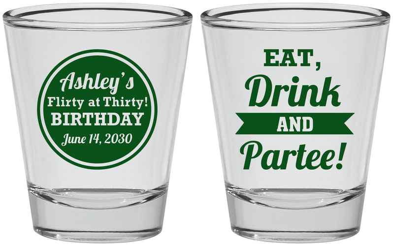 Personalized Birthday Shot Glasses - 30th | 20242