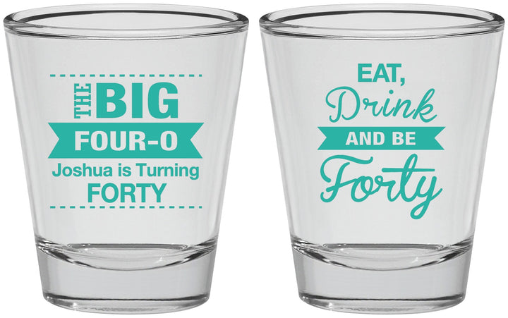 Personalized Birthday Shot Glasses - 40th | 20243