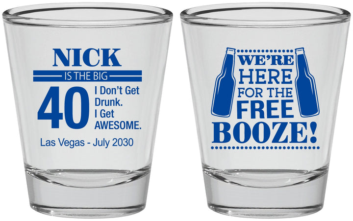 Personalized Birthday Shot Glasses - 40th | 20249