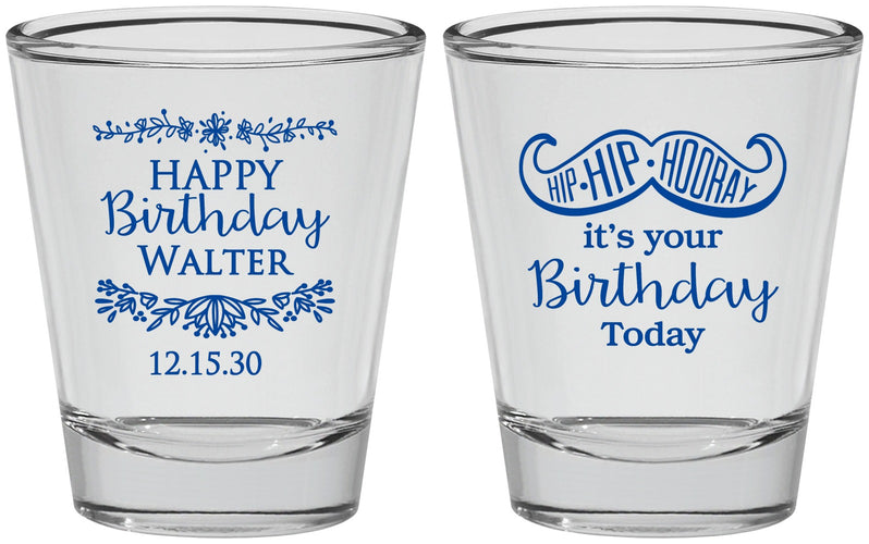 Personalized Birthday Shot Glasses - Hip Hip Hooray | 20250