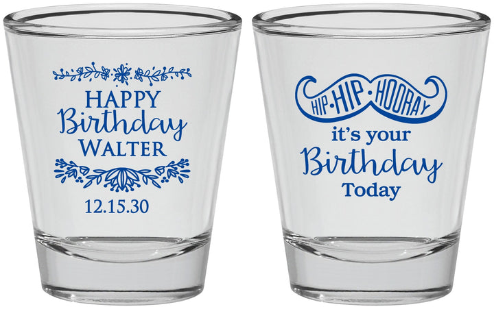 Personalized Birthday Shot Glasses - Hip Hip Hooray | 20250