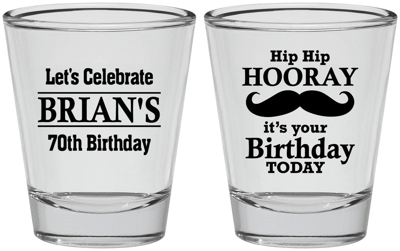 Personalized Birthday Shot Glasses - 70th | 20251
