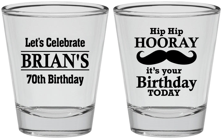Personalized Birthday Shot Glasses - 70th | 20251