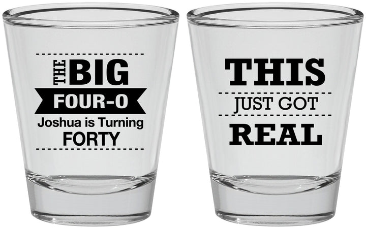 Personalized Birthday Shot Glasses - 40th | 20254