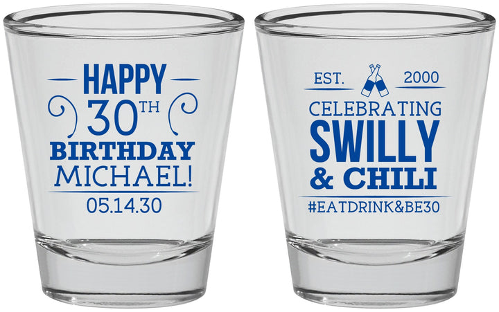 Personalized Birthday Shot Glasses - 30th | 20257