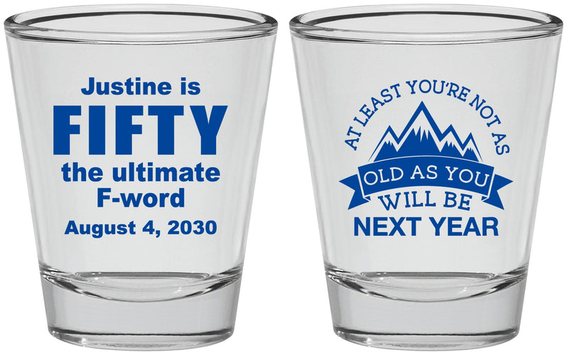 Personalized Birthday Shot Glasses - 50th | 20268