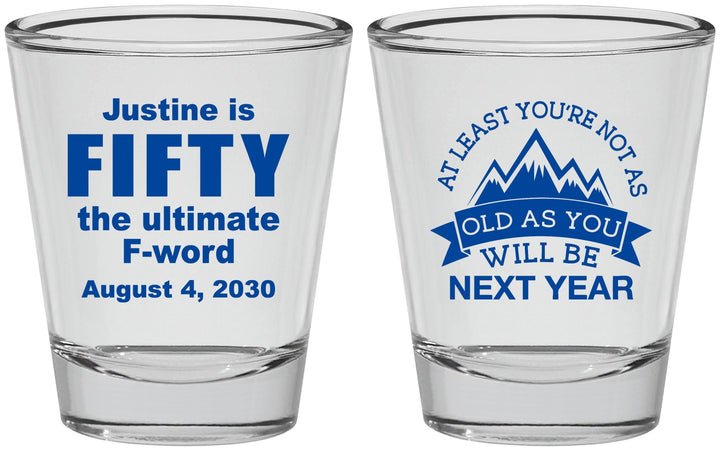 Personalized Birthday Shot Glasses - 50th | 20268