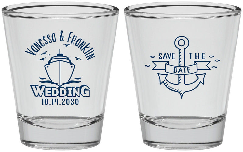 Personalized Wedding Shot Glasses - Save The Date Cruise | 209