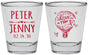 Personalized Wedding Shot Glasses - Love In Air Hot Air Balloon | 210