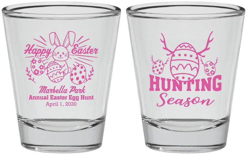 Personalized Easter Shot Glasses - Bunny Egg Hunt | 210003