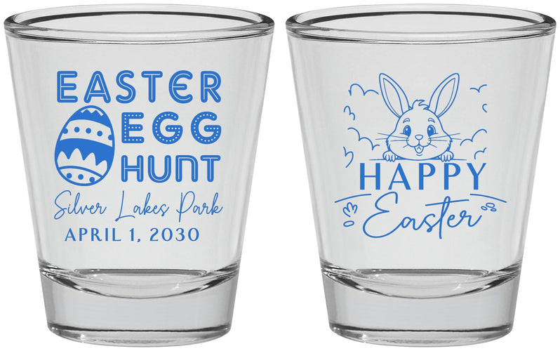 Personalized Easter Shot Glasses - Egg Hunt Bunny | 210005