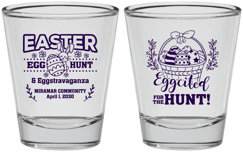 Personalized Easter Shot Glasses - Eggcited For Hunt Bunny | 210006