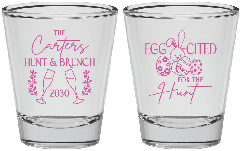 Personalized Easter Shot Glasses - Eggcited For Hunt Bunny | 210011