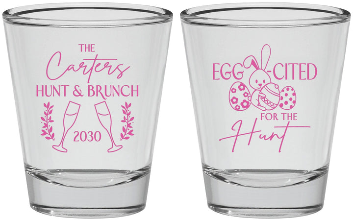 Personalized Easter Shot Glasses - Eggcited For Hunt Bunny | 210011