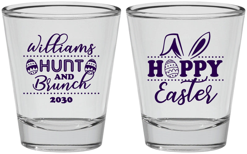 Personalized Easter Shot Glasses - Hoppy Bunny Eggs | 210012
