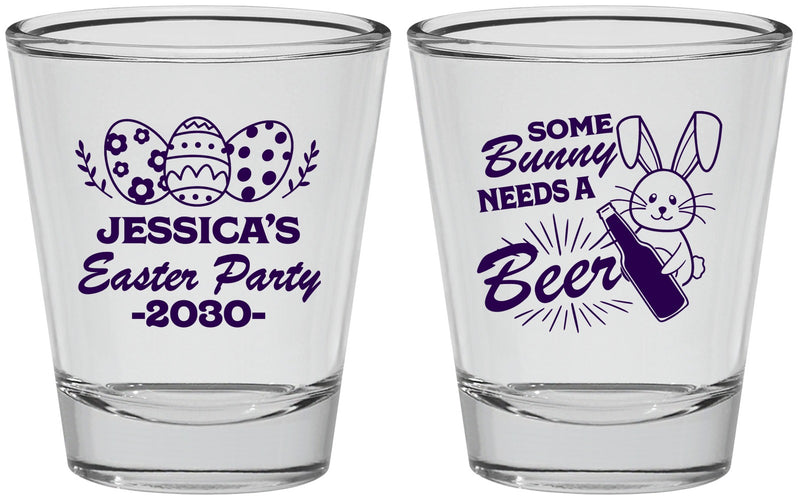 Personalized Easter Shot Glasses - Bunny Needs A Beer | 210018