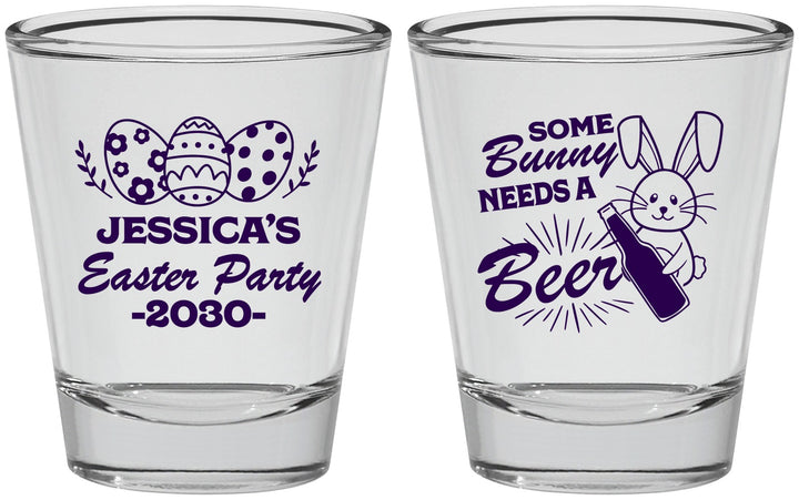 Personalized Easter Shot Glasses - Bunny Needs A Beer | 210018