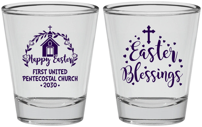 Personalized Easter Shot Glasses - Easter Blessings Church | 210024