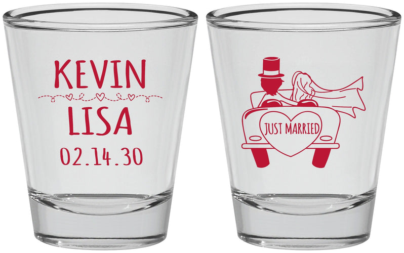 Personalized Wedding Shot Glasses - Just Married | 212