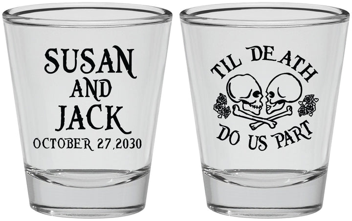Personalized Wedding Shot Glasses - Til Death Do Us Part | 213