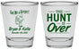 Personalized Wedding Shot Glasses - The Hunt Is Over | 216