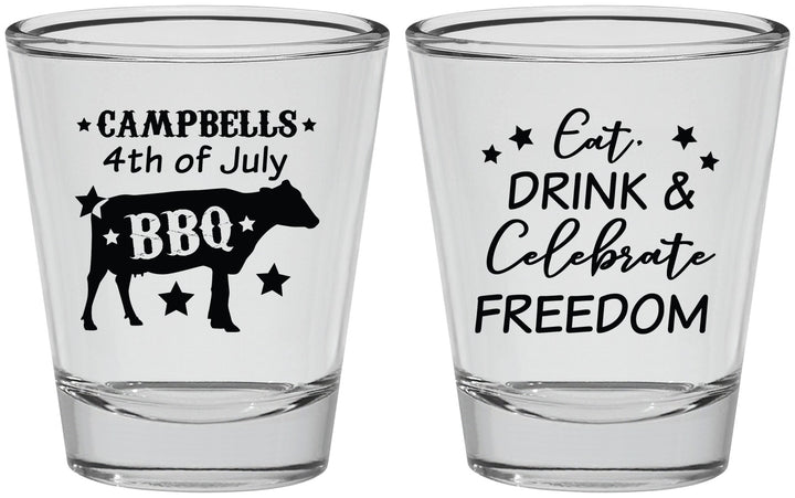 Personalized 4th Of July Shot Glasses - Eat Drink Freedom | 220000