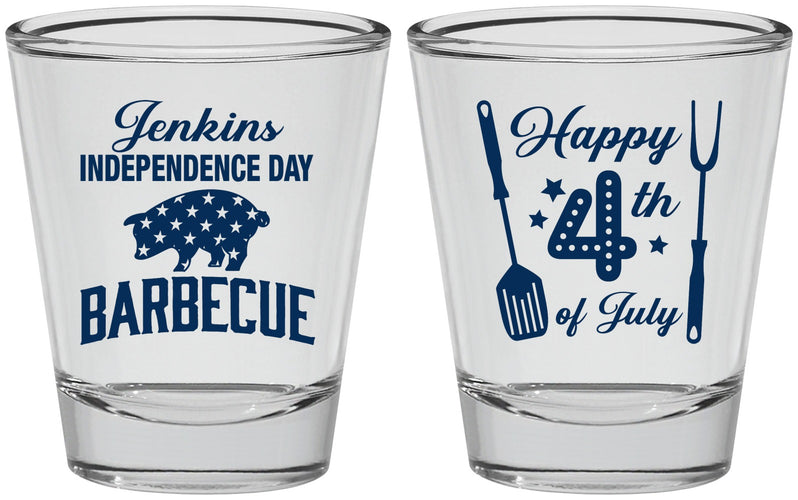 Personalized 4th Of July Shot Glasses - Barbecue Bbq | 220001