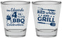 Personalized 4th Of July Shot Glasses - Red White Grill | 220005