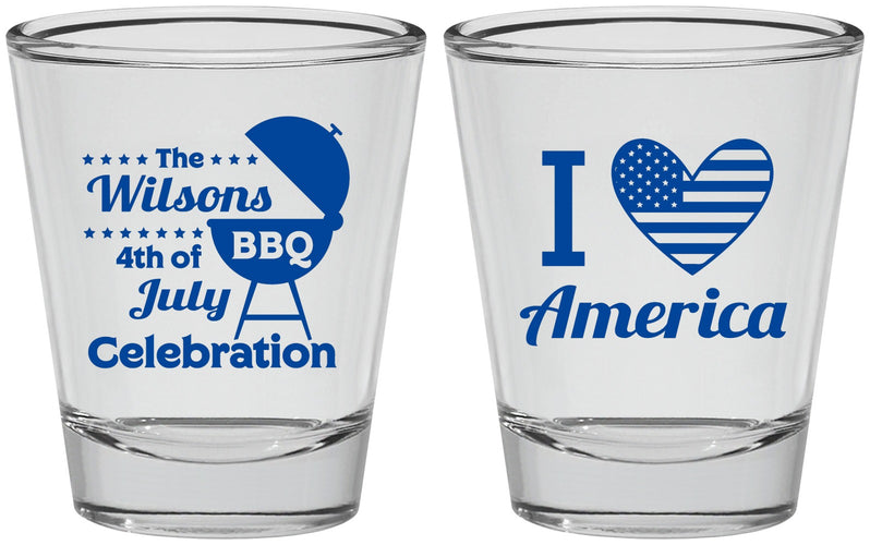 Personalized 4th Of July Shot Glasses - Barbecue Bbq | 220007