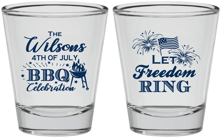 Personalized 4th Of July Shot Glasses - Bbq Fireworks | 220009